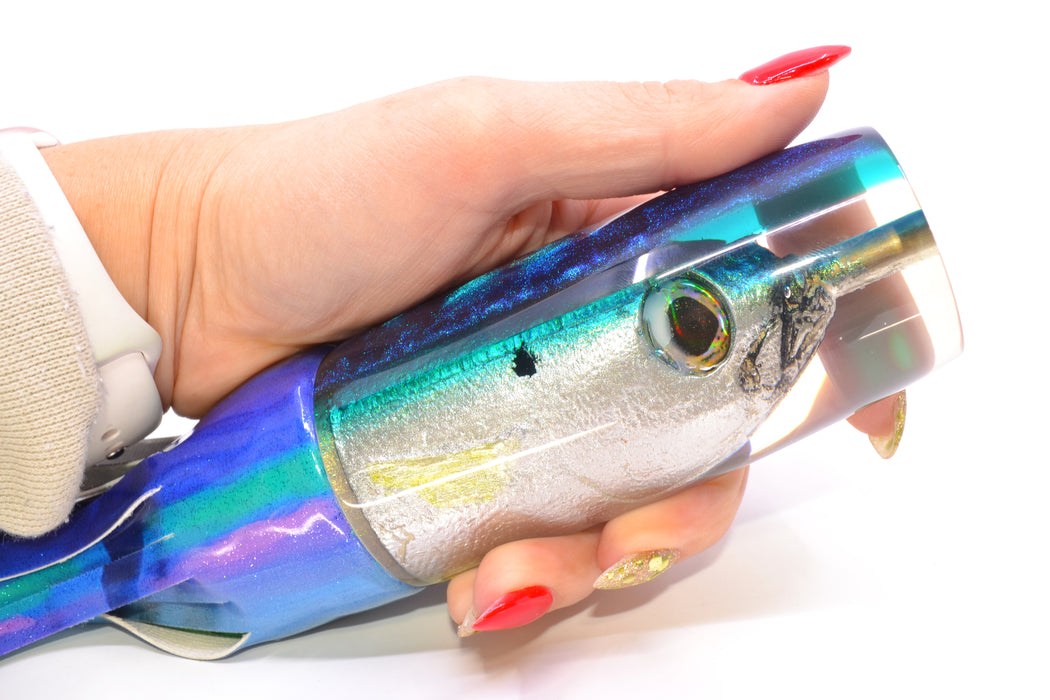 Ali'i Kai Lures Opelu Blue-Teal Back Large Hard Head 14" 11.2oz FT Vinyl Blueberry GZE