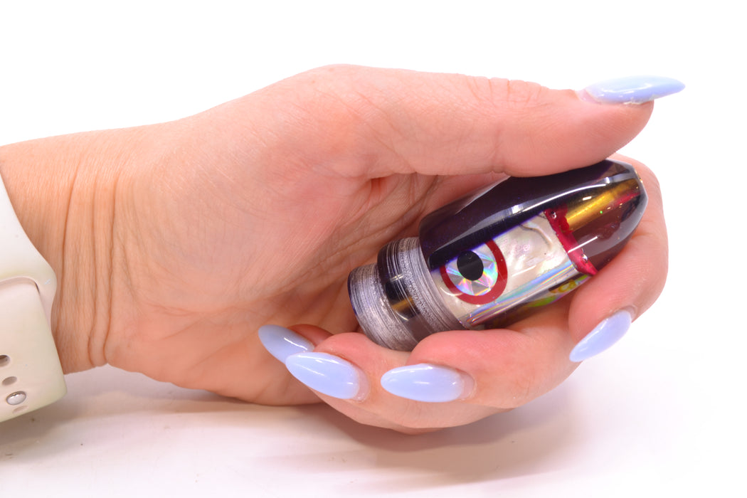 Bomboy Lures White Abalone Purple Back Baby Bomb 9" 2.8oz
