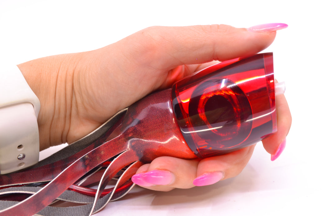 Moyes Lures Red Mirrored Taxi Eyes Bushmaster 12" 7.5oz FT Vinyl Red Tiger