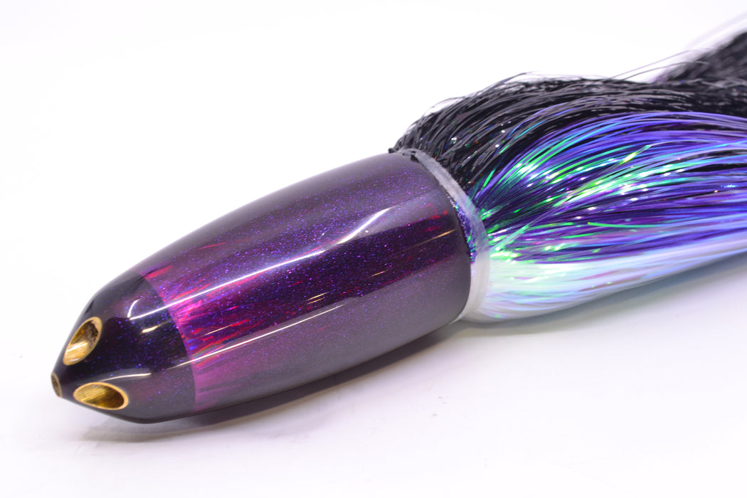 Ali'i Kai Lures Purple Rainbow Starburst Dreamliner Jet 12" 14.5oz EZ Flash Black-Purple-White
