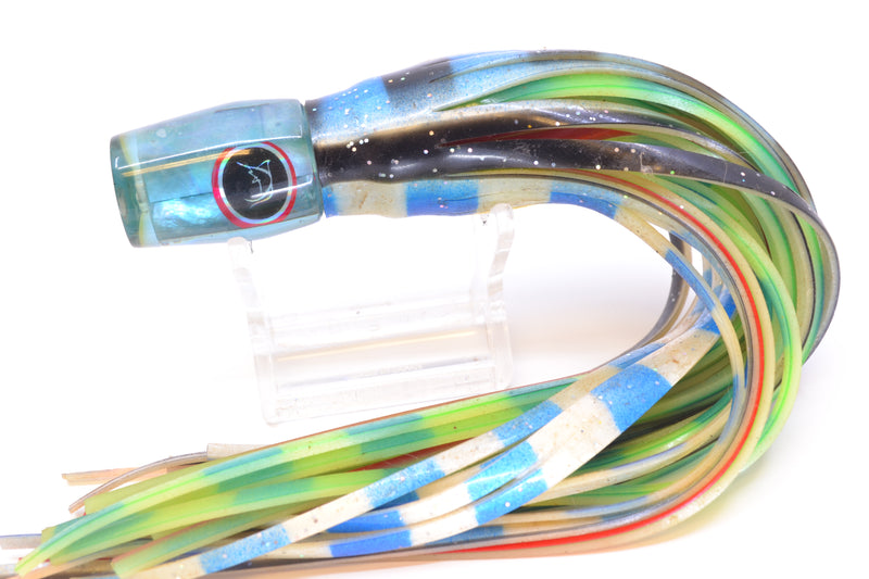 Bonze Lures Ice Blue MOP Huntress 7" 2.6oz Skirted New Pre-Owned