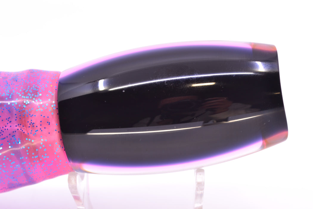 Moyes Lures Rainbow MOP Black-Pink Back Taxi Eyes Large Argus 14" 10oz Skirted Pink/Blue