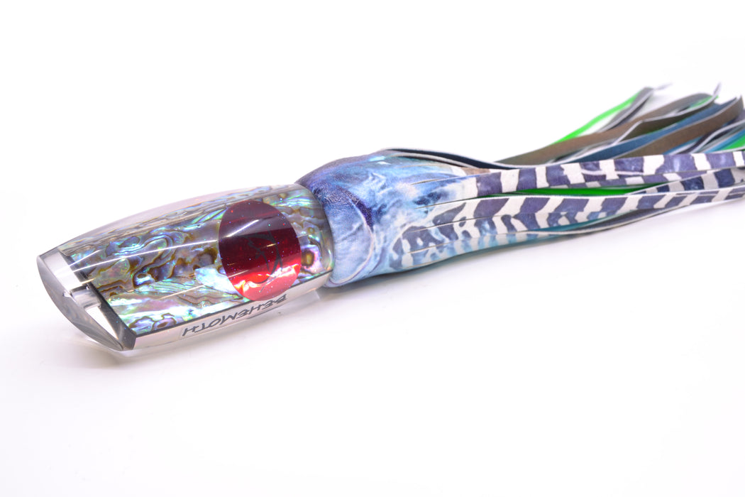 Bonze Lures Paua Shell Red Eyes Behemoth 12" 9.5oz ALV Vinyl Wahoo