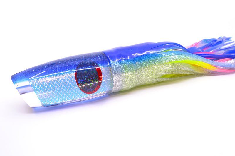 TANTRUM Lures Ice Rainbow Scale Blue Back XL Plunger 14" 12oz Skirted Blue-Silver