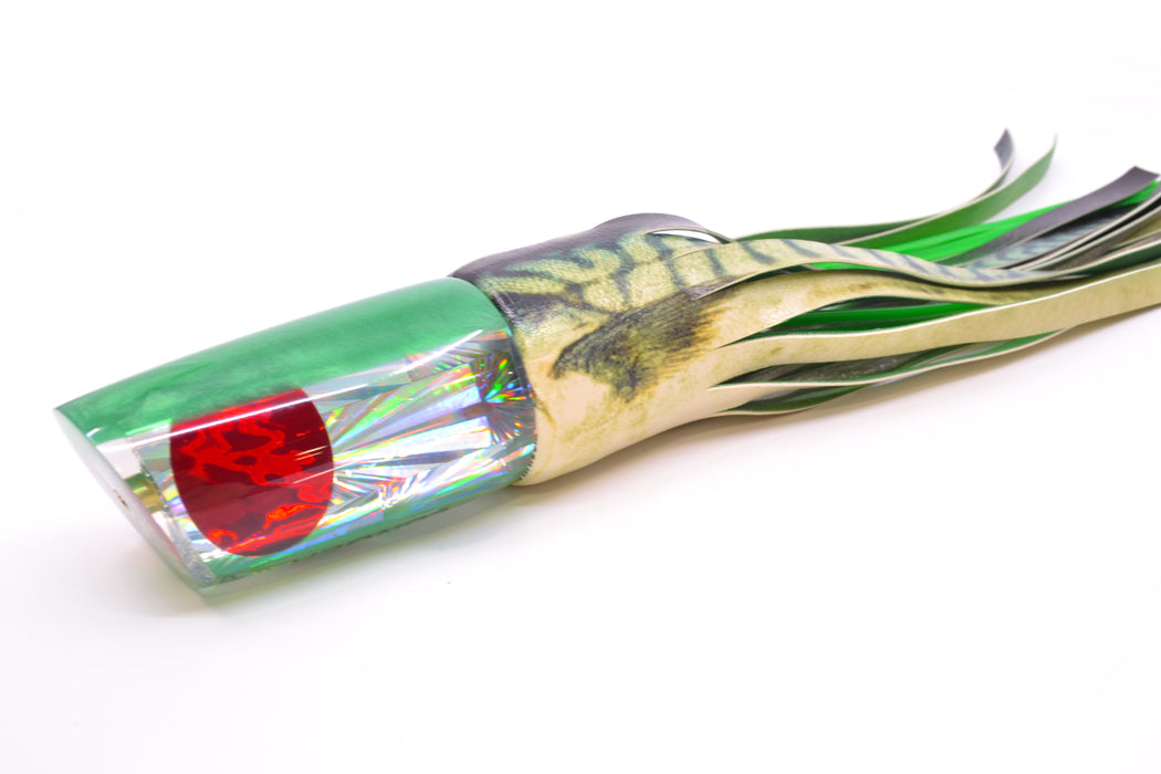 Koya Lures Silver Starburst Green Back JP Large Lunger 14" 9oz ALV Vinyl Green Mackerel GZE