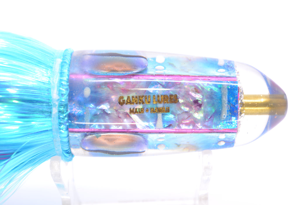 Ganku Lures "Glow Squidbob" Blue S&P Cuttlefish Long Bullet 9" 7oz Strobez Ice Blue/Pink