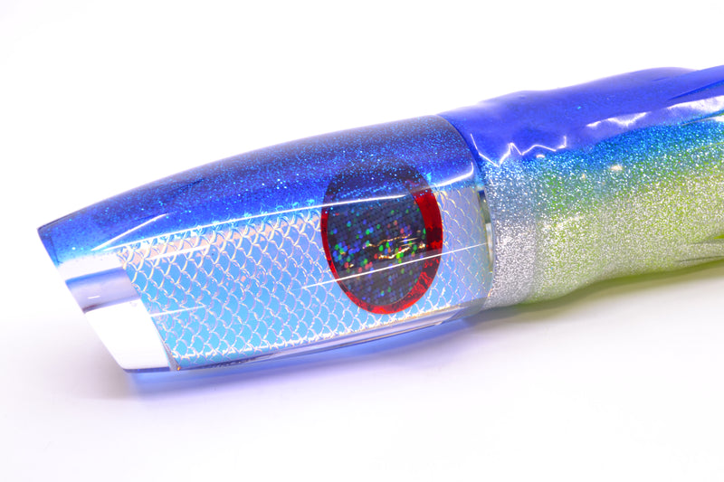 TANTRUM Lures Ice Rainbow Scale Blue Back XL Plunger 14" 12oz Skirted Blue-Silver