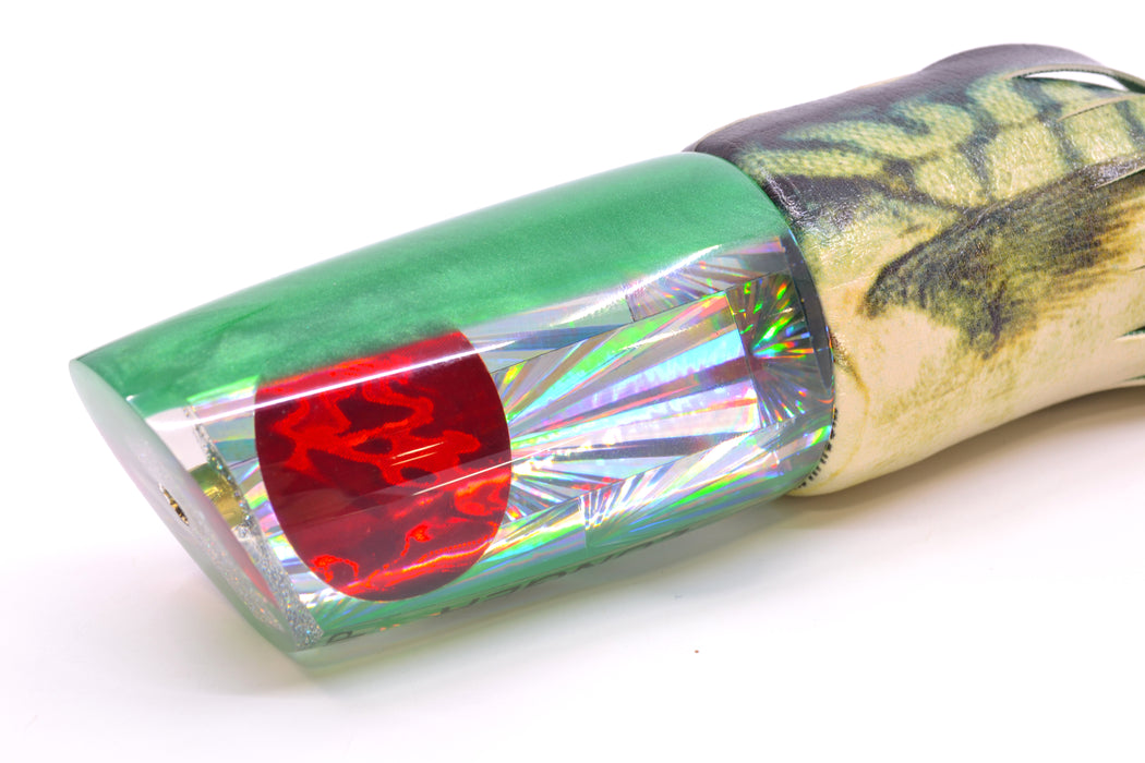 Koya Lures Silver Starburst Green Back JP Large Lunger 14" 9oz ALV Vinyl Green Mackerel GZE