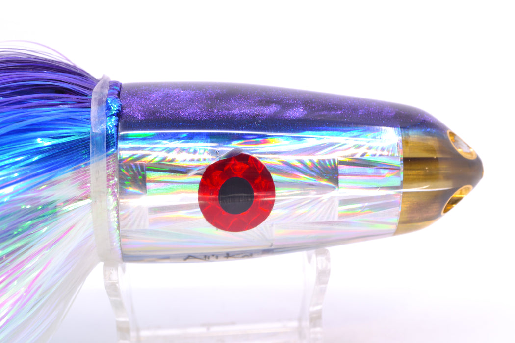 Ali'i Kai Lures Silver Starburst Purple-Blue Back Dreamliner Jet 12" 14.5oz EZ Flash