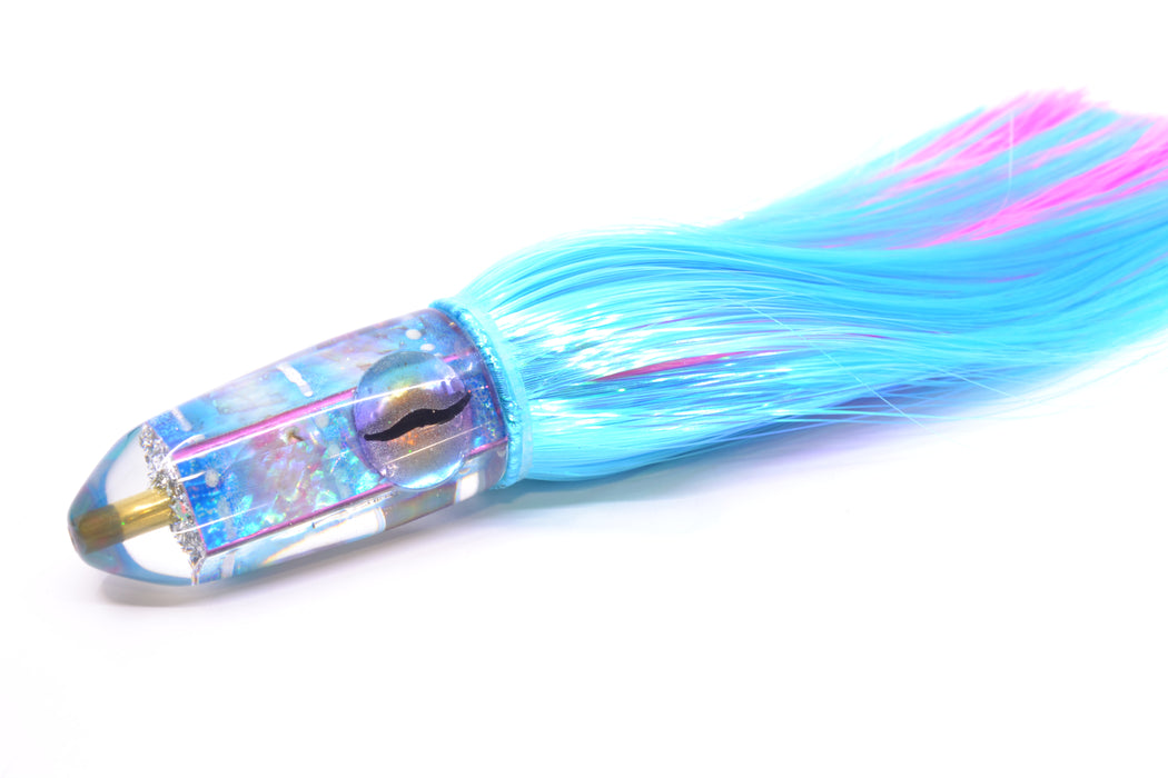 Ganku Lures "Glow Squidbob" Blue S&P Cuttlefish Long Bullet 9" 7oz Strobez Ice Blue/Pink