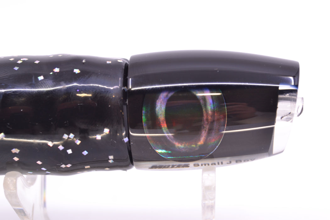 Moyes Lures Black Pearl Black Back Small J-Boy 9" 3.5oz Skirted Black/Purple