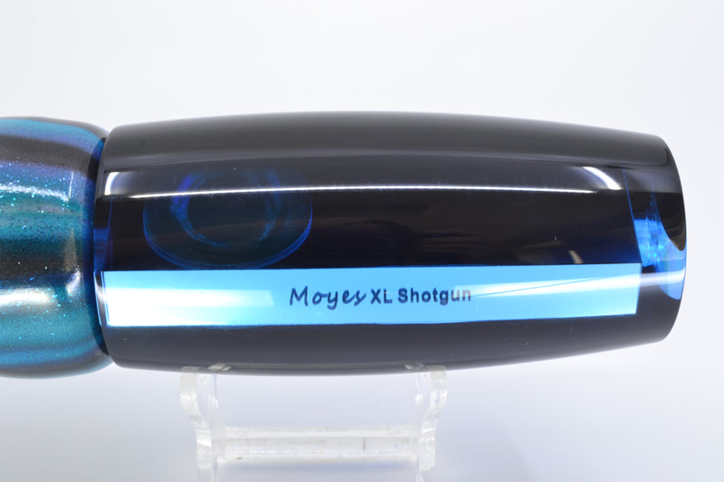 Moyes Lures Blue Mirrored Black Back Taxi Eyes XL Shotgun 14" 11oz FT Vinyl Skipjack GZE