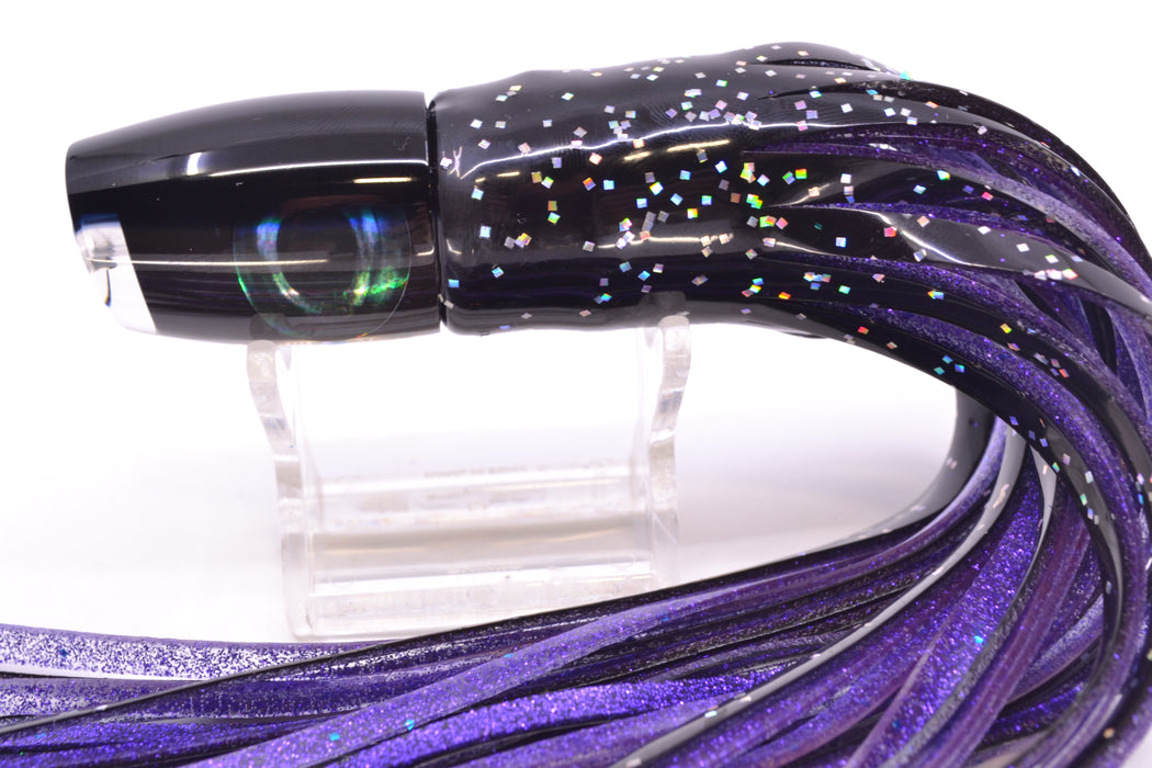 Moyes Lures Black Pearl Black Back Small J-Boy 9" 3.5oz Skirted Black/Purple