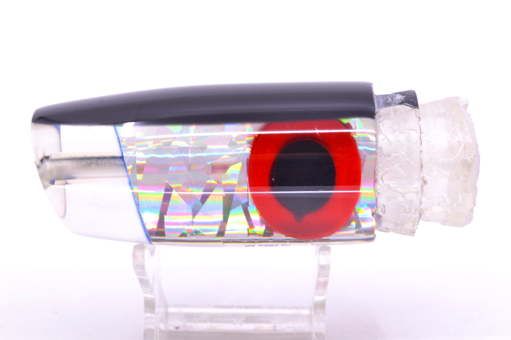 Joe Yee Lures by KEGZ Silver Rainbow Flake Black Back Medium Plunger 12" 4.5oz