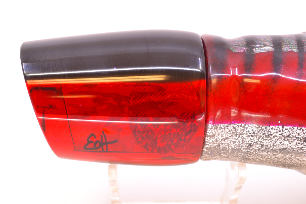Marlin Magic Red Awabi Black Back Red Eyes Ruckus 12" 11oz Skirted Red Aurora