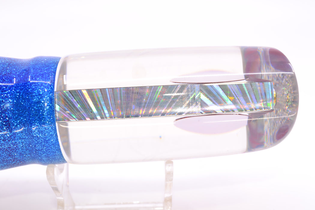 Koya Lures Silver Rainbow Starburst Red Eyes Large 614 14" 11oz Skirted Blue-Silver/Pink