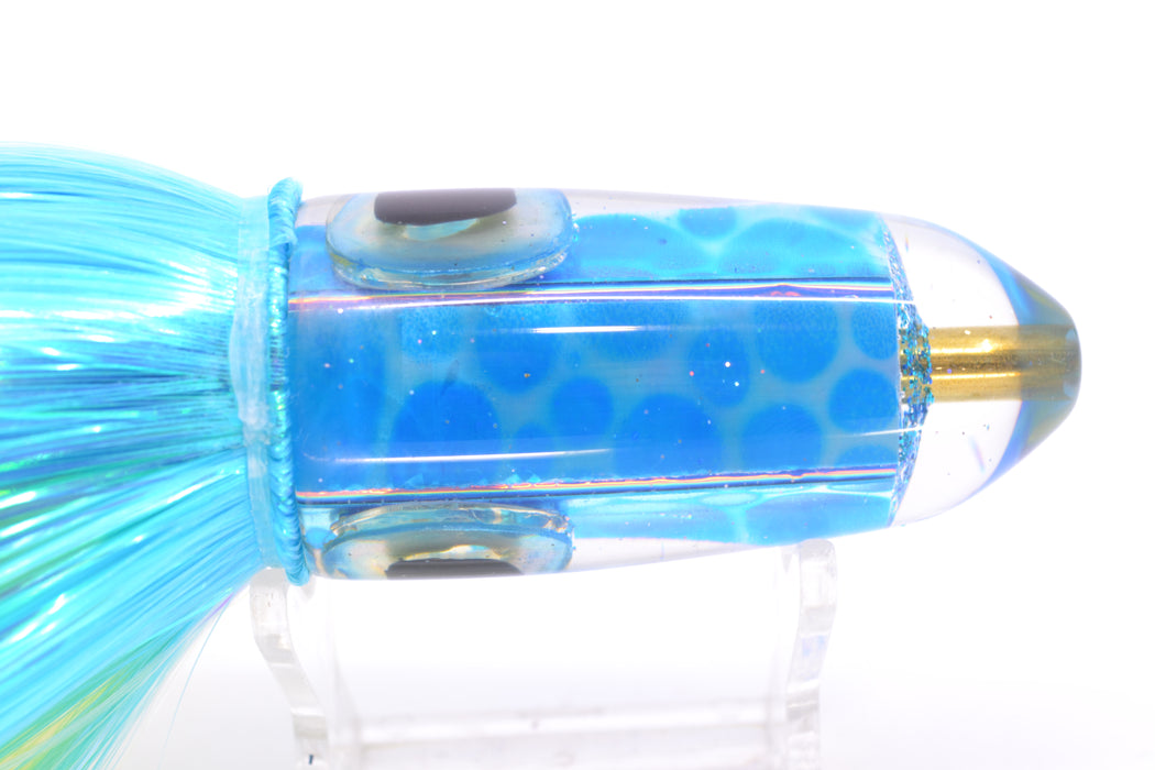 Ganku Lures "Pelagic Trigger V2" Blue Dot MOP Long Bullet 9" 7oz Strobez Ice Blue-White