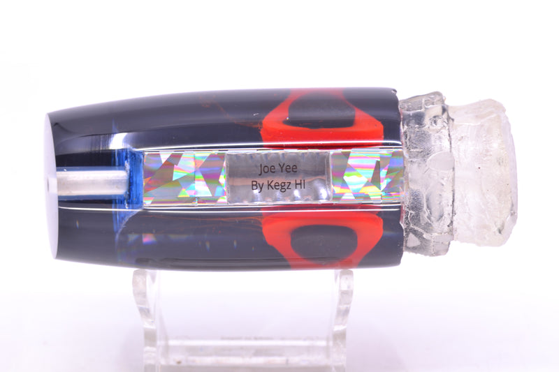 Joe Yee Lures by KEGZ Silver Rainbow Flake Black Back Medium Plunger 12" 4.5oz