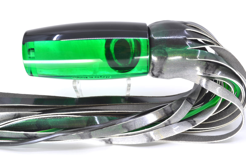 Moyes Lures Green MOP Black Back Taxi Eyes XL Shotgun 14" 11oz FT Vinyl Green Tiger GZE
