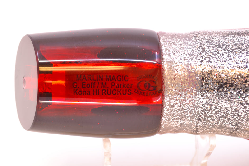 Marlin Magic Red Awabi Black Back Red Eyes Ruckus 12" 11oz Skirted Red Aurora