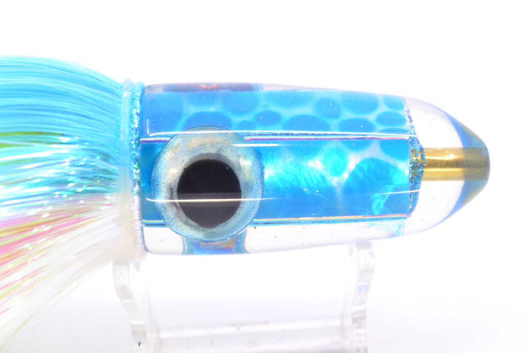 Ganku Lures "Pelagic Trigger V2" Blue Dot MOP Long Bullet 9" 7oz Strobez Ice Blue-White