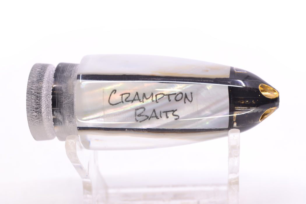 Crampton Baits Real White MOP Black Pearl 4-Hole Bullet 7" 3oz