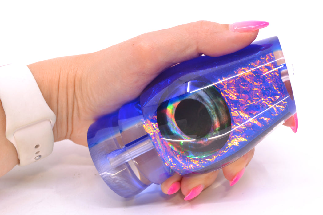 Moyes Lures Blue-Pink Dichro Blue Back Taxi Eyes XL Sumo 16" 13oz