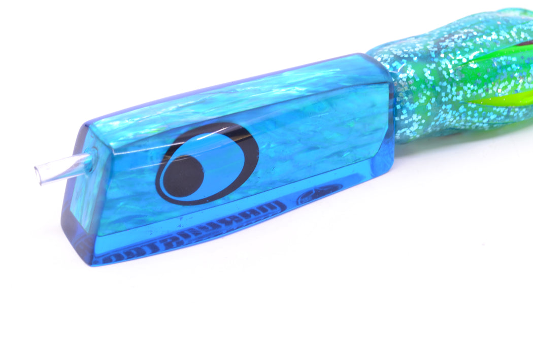 Marlinstar Blue Awabi Lead Medium Tomahawk FMJ 9"+ 11.4oz Skirted Blue/Green-Yellow GZE