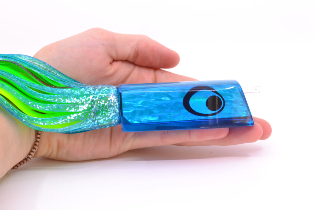 Marlinstar Blue Awabi Lead Medium Tomahawk FMJ 9"+ 11.4oz Skirted Blue/Green-Yellow GZE