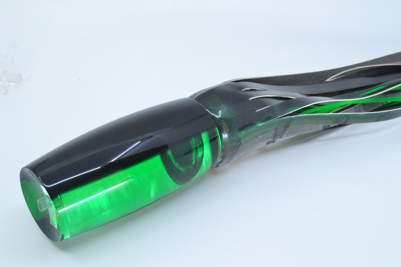 Moyes Lures Green MOP Black Back Taxi Eyes XL Shotgun 14" 11oz FT Vinyl Green Tiger GZE
