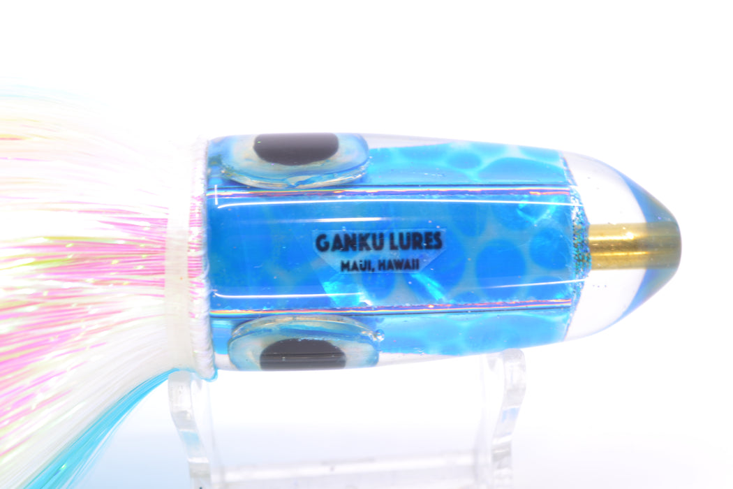 Ganku Lures "Pelagic Trigger V2" Blue Dot MOP Long Bullet 9" 7oz Strobez Ice Blue-White