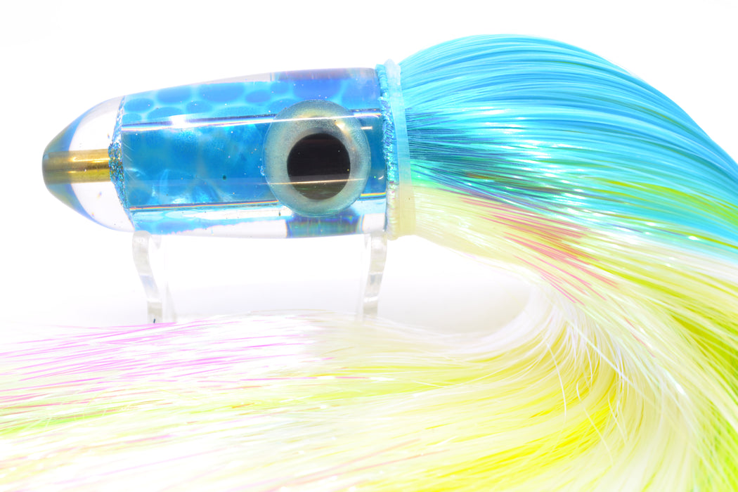 Ganku Lures "Pelagic Trigger V2" Blue Dot MOP Long Bullet 9" 7oz Strobez Ice Blue-White