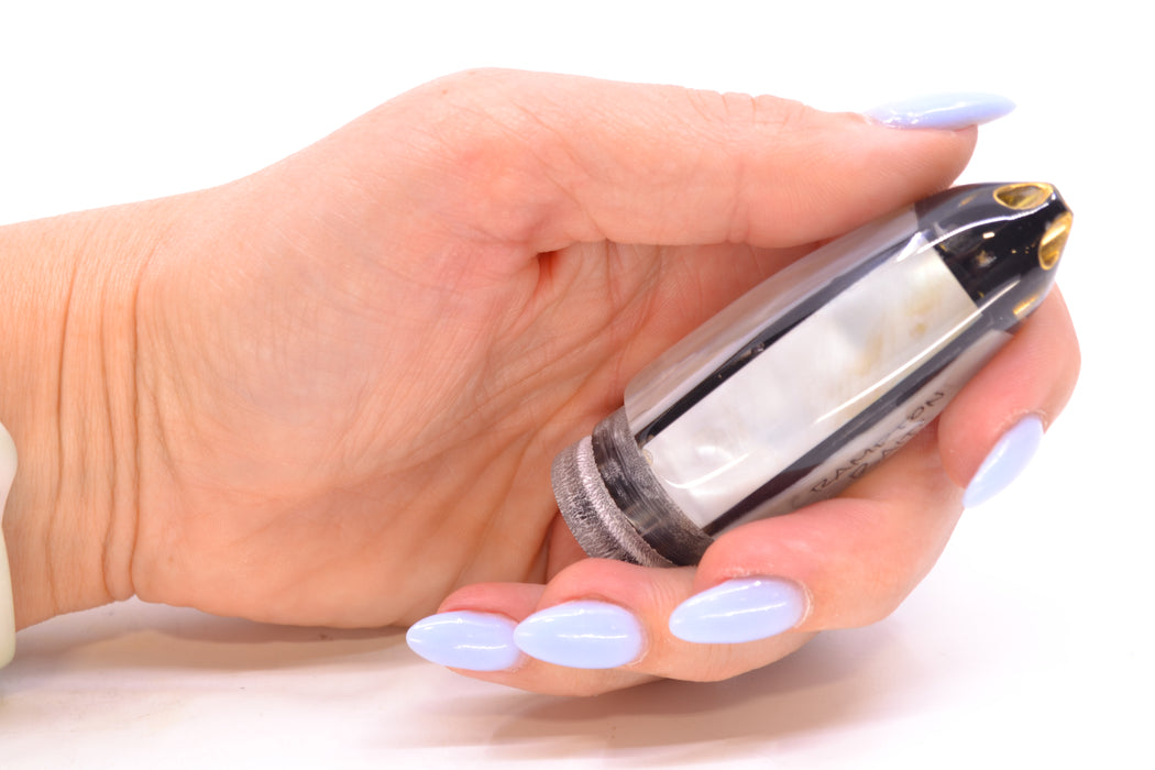 Crampton Baits Real White MOP Black Pearl 4-Hole Bullet 7" 3oz