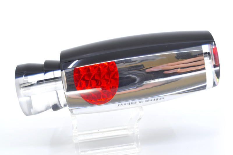 Moyes Lures Clear Mirrored Black Back Red Eyes XL Shotgun 14" 8oz GZE