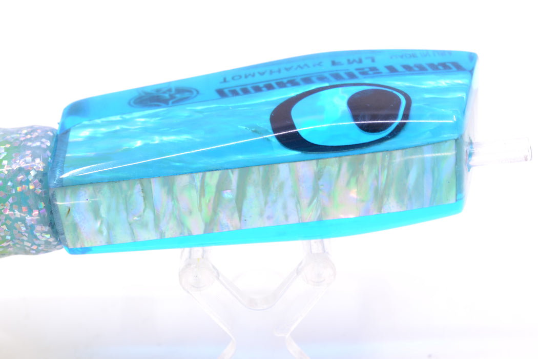 Marlinstar Ice Blue Awabi Lead Medium Tomahawk FMJ 9"+ 11.4oz Skirted Ice Blue/Rainbow GZE