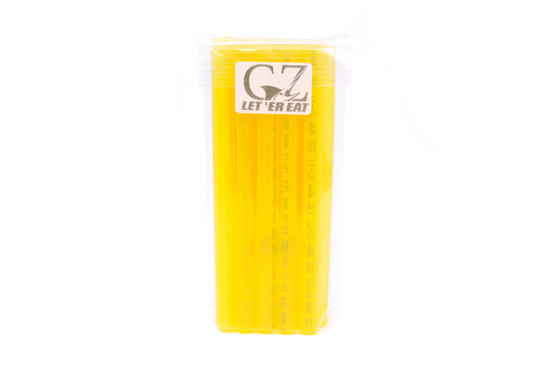 Magic Heat Shrink Tubing 6" Length x 0.360" 10pk Yellow (Ringed Eye Hook Application)