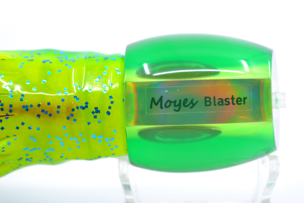 Moyes Lures Chartreuse MOP Green Back Blaster 12" 8oz Skirted Green Mahi