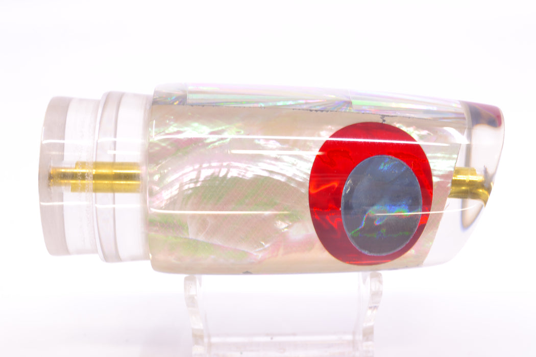 Koya Lures White Angel Wing MOP Black-Red Eyes JP Large Lunger 14" 7.5oz GZE