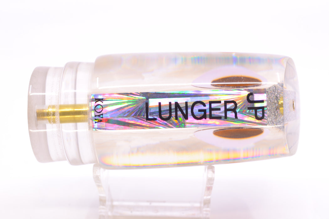 Koya Lures White Angel Wing MOP Black-Red Eyes JP Large Lunger 14" 7.5oz GZE