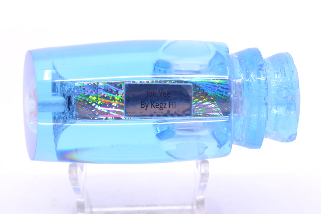 Joe Yee Lures by KEGZ Ice Blue Rainbow Swirl Doll Eyes 501 12" 5oz