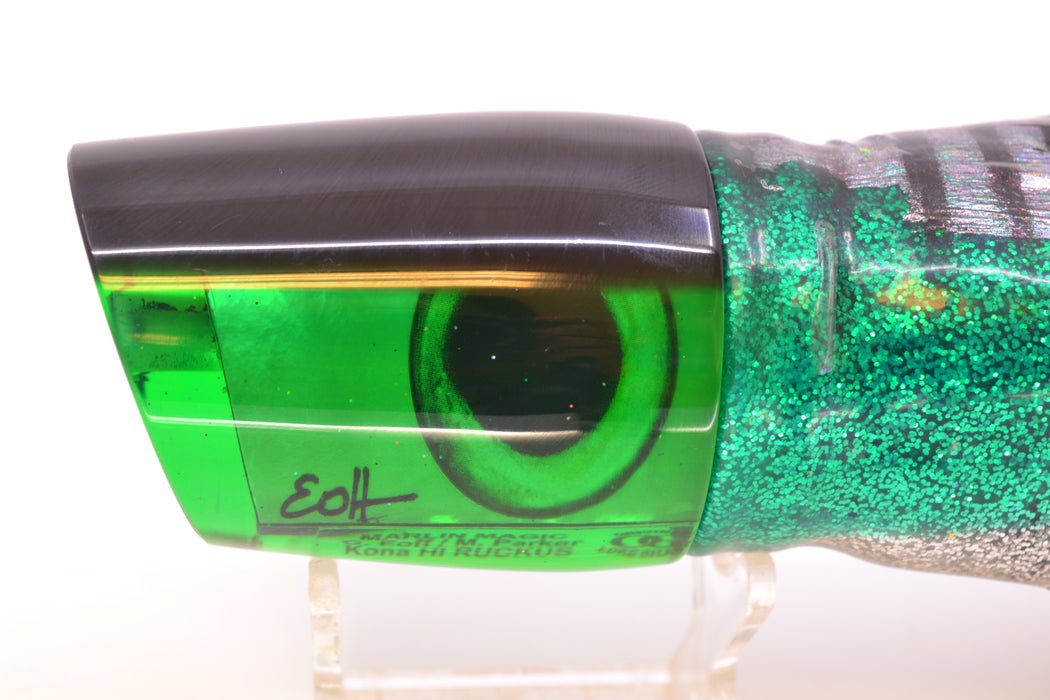 Marlin Magic Green MOP Black Back Taxi Eyes Ruckus 12" 11oz Skirted Green Aurora