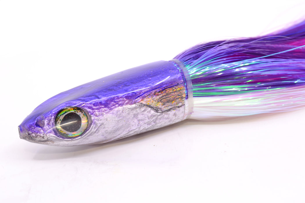 Ali'i Kai Lures Purple-Silver Malolo 12" 10oz Strobez Purple-White/Pink