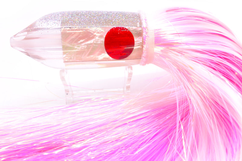 TANTRUM Lures White MOP Silver Glitter Back Large JetPack Bullet 12" 10.2oz Strobez