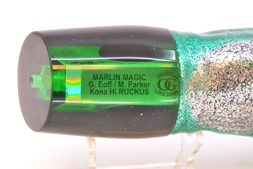 Marlin Magic Green MOP Black Back Taxi Eyes Ruckus 12" 11oz Skirted Green Aurora