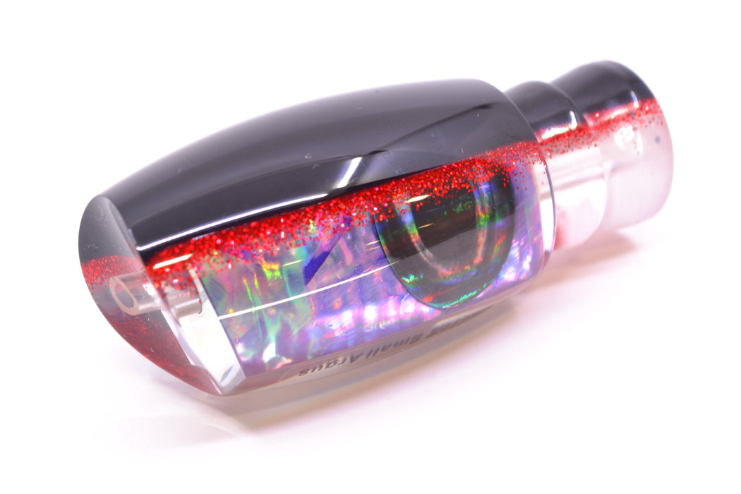 Moyes Lures Rainbow MOP Black-Red Back Taxi Eyes Small Argus 9" 2oz