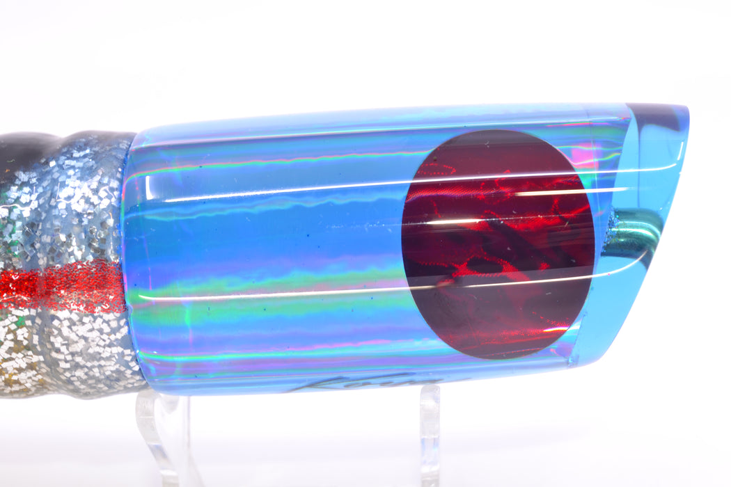 Koya Lures Ice Blue Rainbow Red Eyes Large 614 14" 11oz Skirted Evil