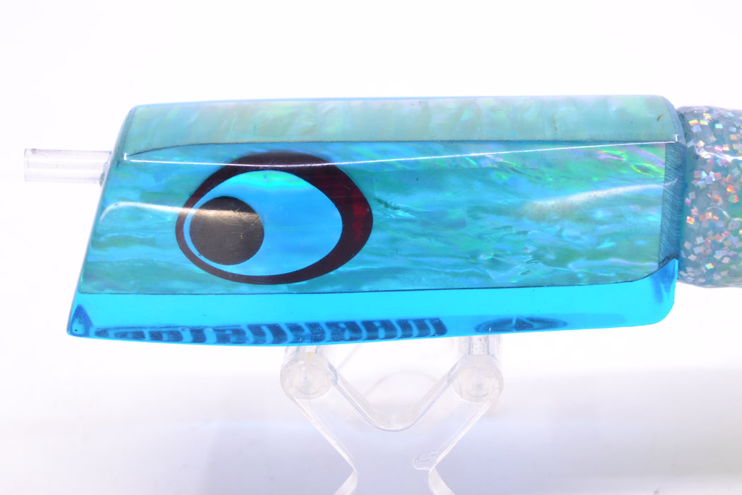 Marlinstar Ice Blue Awabi Lead Medium Tomahawk FMJ 9"+ 11.4oz Skirted Ice Blue/Rainbow GZE