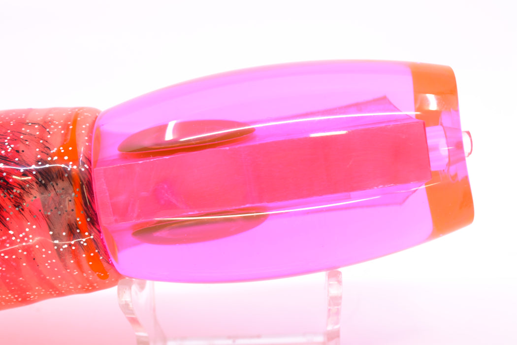 Moyes Lures Pink MOP Taxi Eyes Large Argus 14" 10oz Skirted Root Beer-Petrolero/Pink