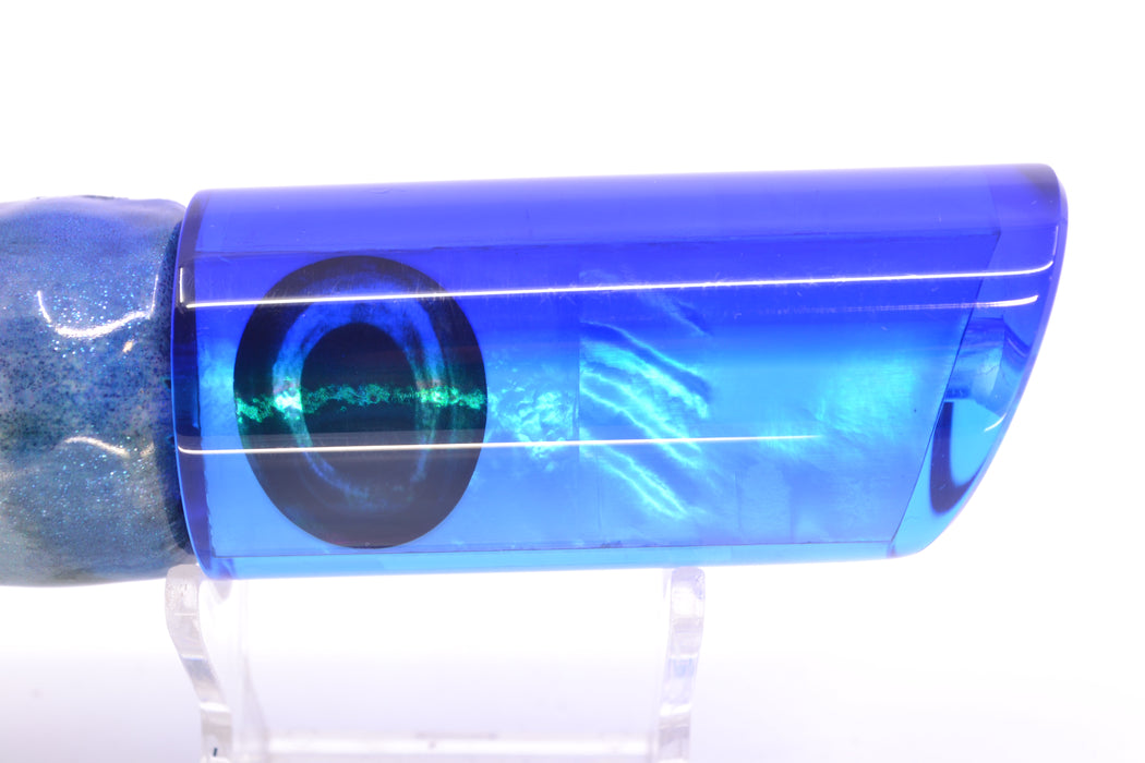 Moyes Lures Ice Blue MOP Blue Back Medium Pipe Bomb 12" 7.5oz FT Vinyl Aku Revisited