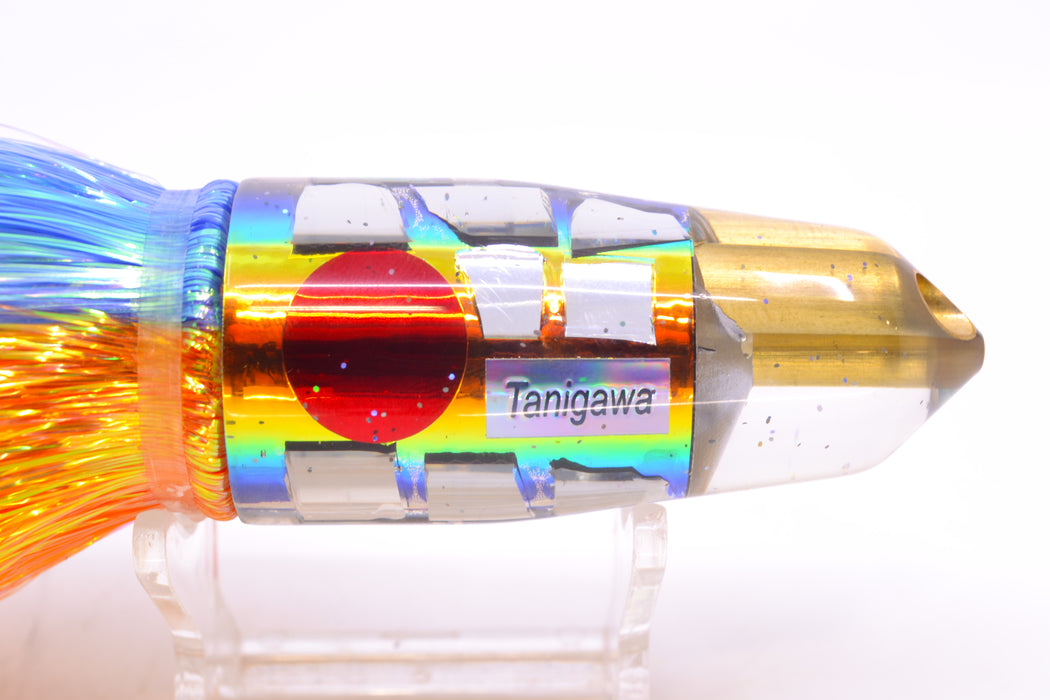 Tanigawa Lures Sunset Rainbow Cracked Glass 2-Hole Bullet 9"+ 8.5oz Flashabou GZE